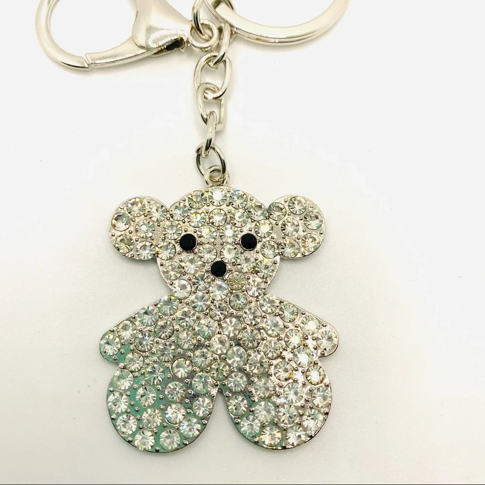 Keychain Purse Charm Teddy Bear Crystal